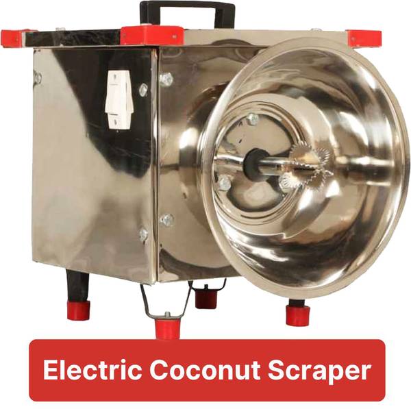 BHISHMA Beyond the quality Stainless Steel Coconut Scraper for Kitchens - Fast, Safe & Efficient Grating Electric Coconut Scraper