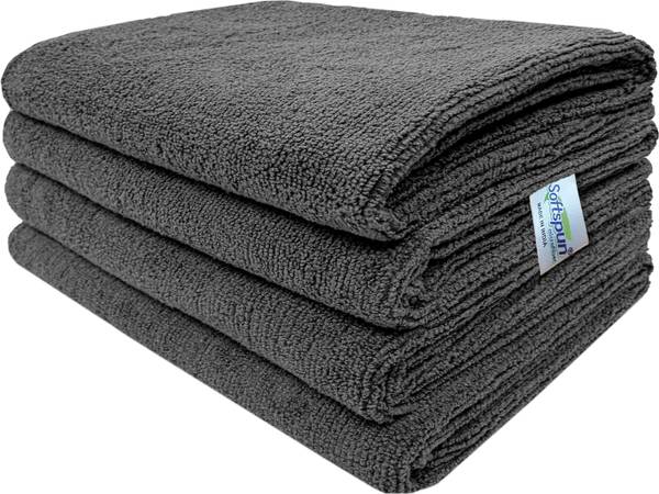 SOFTSPUN microfiber 40x60cms 340gsm 4pc grey Dry Microfiber Cleaning Cloth