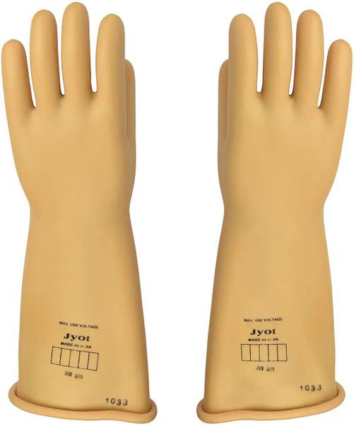 ETSHandPro Seamless Latex 11KV Testing Potential electrical Gloves 1 Pair Wet and Dry Glove Set
