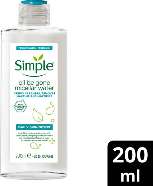 Simple Daily Skin Detox Oil Be Gone Micellar Water, for oily & spot-prone skin Face Wash