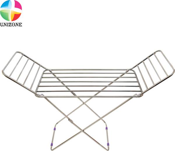 Unizone Steel, Aluminium, Plastic Floor Cloth Dryer Stand - 12 Month Warranty - Stainless Steel cloth Rack 900047 - D361