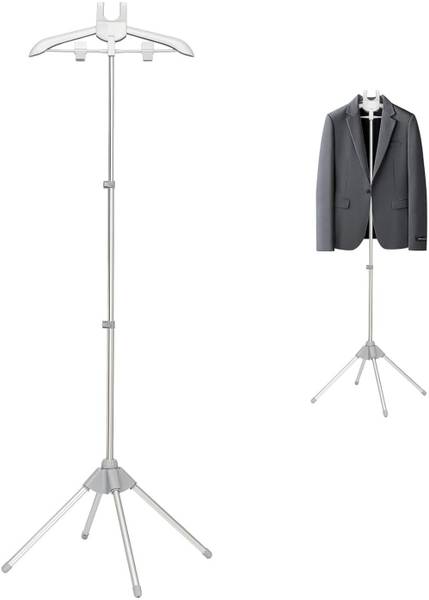PANCA Aluminium Floor Cloth Dryer Stand Adjustable Height Clothes Steamer Rack Stand for Shirts, Pants, Kurtis,Saree