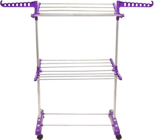 Unizone Steel Aluminium Plastic Floor Cloth Dryer Stand 12