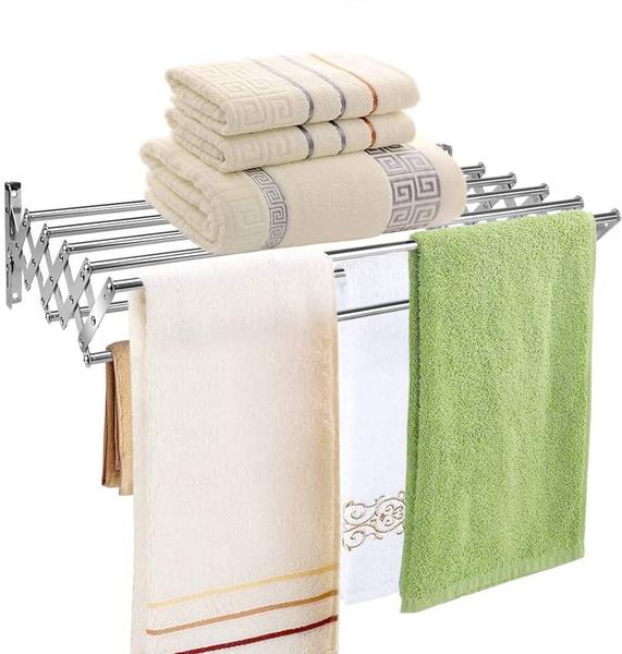 Flipkart SmartBuy Steel Wall Cloth Dryer Stand Expandable Cloth Drying Stand 16 Feet Drying Length