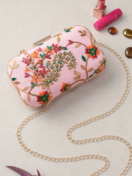 Swisni Casual Pink Clutch