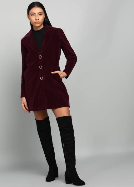 Breil By Fort Collins Knitted Tweed Solid Coat