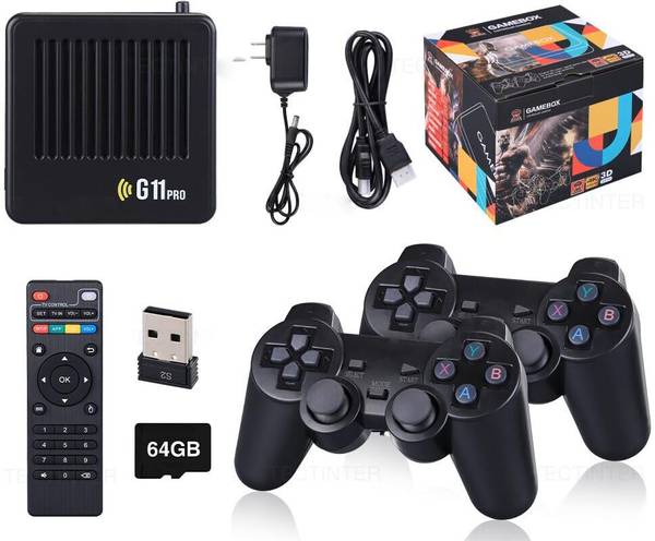 GAME BOX G11 PRO 37000+ GAMES WITH 2 WIRELESS GAMEPAD 2D 3D RETRO CLASSIC HD Edition