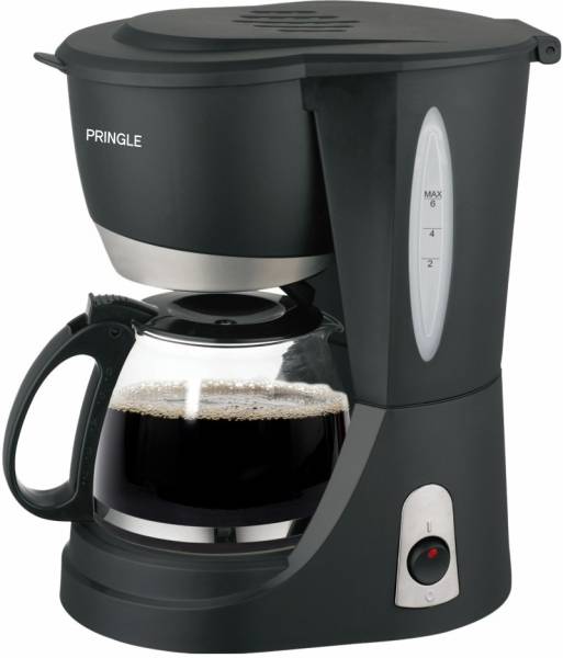 PRINGLE Drip Coffee Maker Machine for Home & Kitchen Black & Silver 4 Cups Coffee Maker