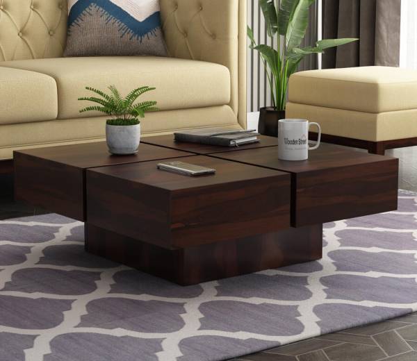 Custom Decor Solid Wood Sheesham Solid Wood Coffee Table