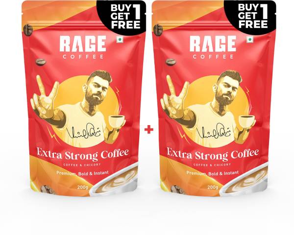 RAGE Extra Strong Premium Blend Coffee - 200 GMs | Premium & Bold | Coffee & Chicory Instant Coffee