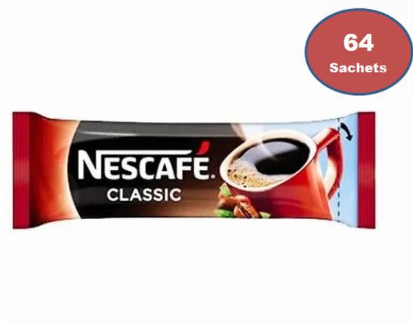 Nescafe Classic Instant Coffee 64 Sachets of 1.1g Instant Coffee