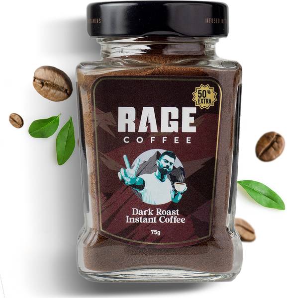 RAGE Dark Roast 75 GMs Premium Arabica Instant Coffee Boldest