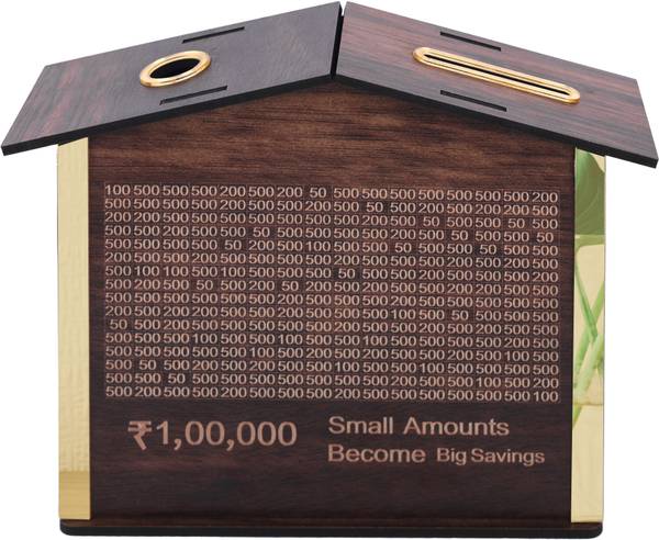 Nexat Wooden saving money box Coin Bank
