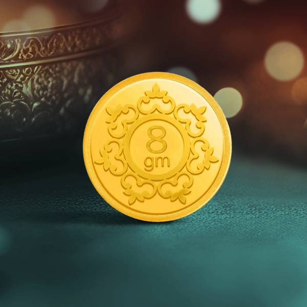 Candere by Kalyan Jewellers 24 (999) K 8 g Yellow Gold Coin