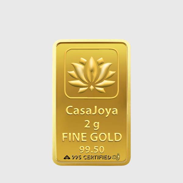 CASAJOYA FINE GOLD COIN-BIS HALLMARKED 24 (995) K 2 g Gold Bar