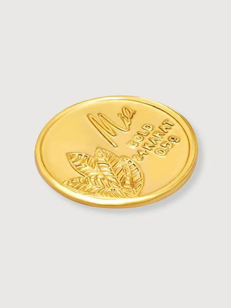 Mia by Tanishq Mia 24 Karat Mango 24 (9999) K 0.5 g Gold Coin