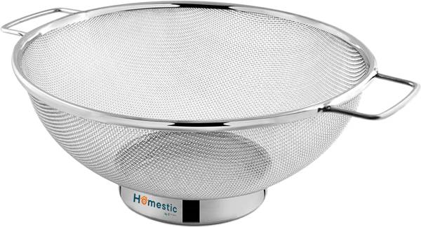 HOMESTIC Small Stainless Steel Colander Strainer Drainer with Handle (Silver) Strainer