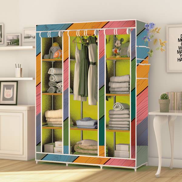 Home Reserve 10 Layer Adroble Digital Print Carbon Steel Collapsible Wardrobe
