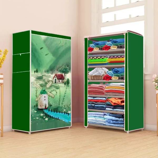 SAIWAY 6-L WIND MILL COLLAPSIBLE WARDROBE Carbon Steel Collapsible Wardrobe