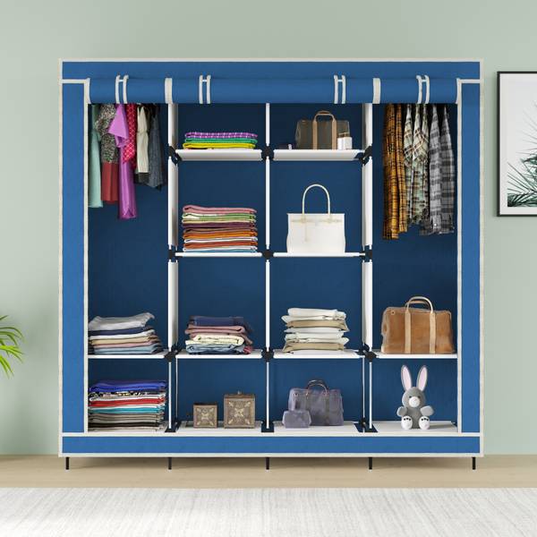 Maison & Cuisine 88170 Storage Organizer Shelves for Clothes Racks Non Woven Fabric Almirah Cotton Collapsible Wardrobe