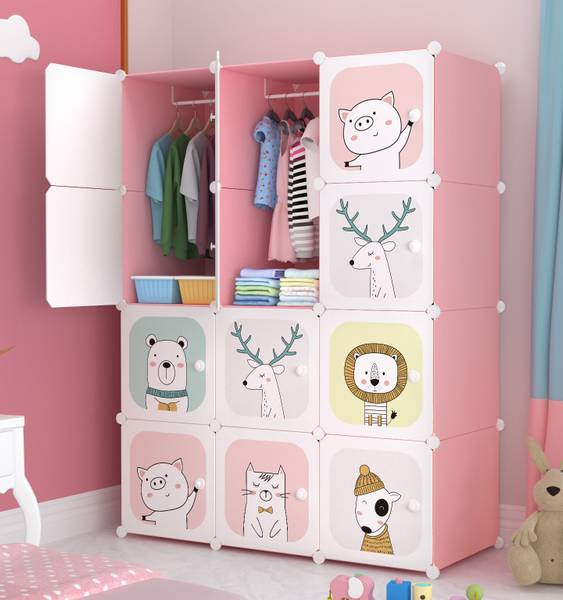 MEVIGO 12-Door 12-Shelf Plastic Collapsible Cupboard PC Collapsible Wardrobe