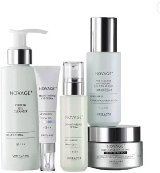 Oriflame novage bright intense 5 pieces set
