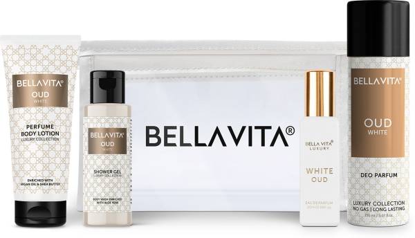 Bella vita organic OUD WHITE Travel Minis Kit|With Citrus, Aromatic & Woody Notes|