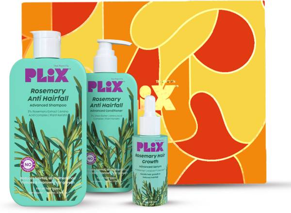 The Plant Fix Plix Rosemary Hair Care Gift Box for Healthy Hair Shampoo, Conditioner & Hair Serum