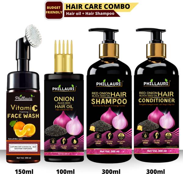 Phillauri Red Onion Healthy Hair care Kit with Face kit Combo Kit