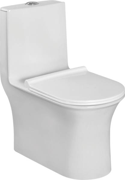 Hindware Fabio EWC with Soft Close Cover and Vortex and 3D Syphonic Flushing 522588 Western Commode