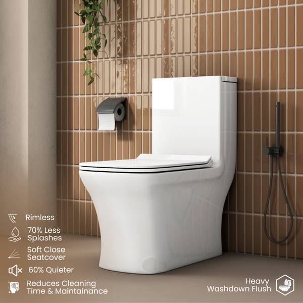 Eden Bath JX/ S Trap 22cm OR 9inch/ Floor Mount/ Heavy Washdown Flush/ 65.5*36*72.5cm/ 26*14*28inch/ EWCs / One Piece Toilet/ Western Commode