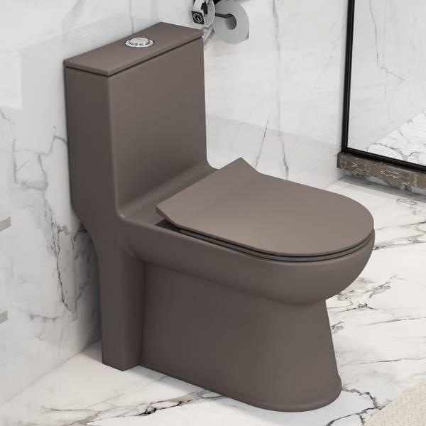 Plantex Ceramic Rimless 1pc Western Toilet/Water Closet/Commode With Seat-S Trap Outlet (APS-746) Western Commode