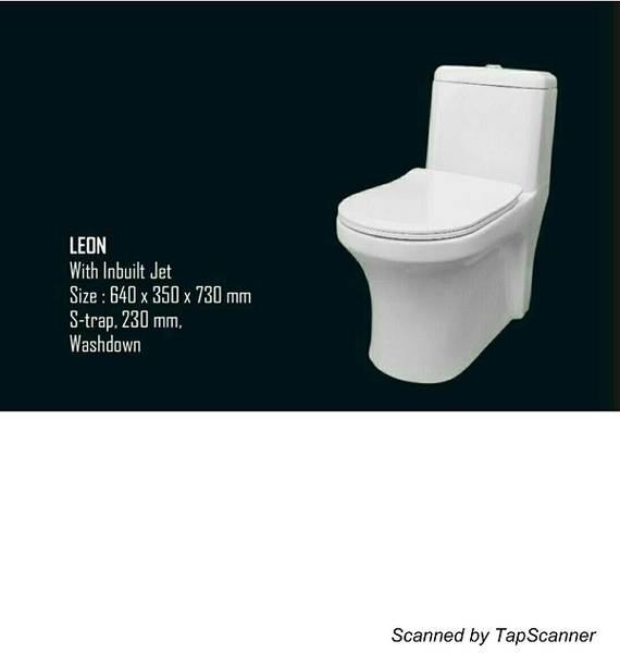 Spanish Premium Star White with high Glossy Finish Leon With Inbuilt Jet Western Commode