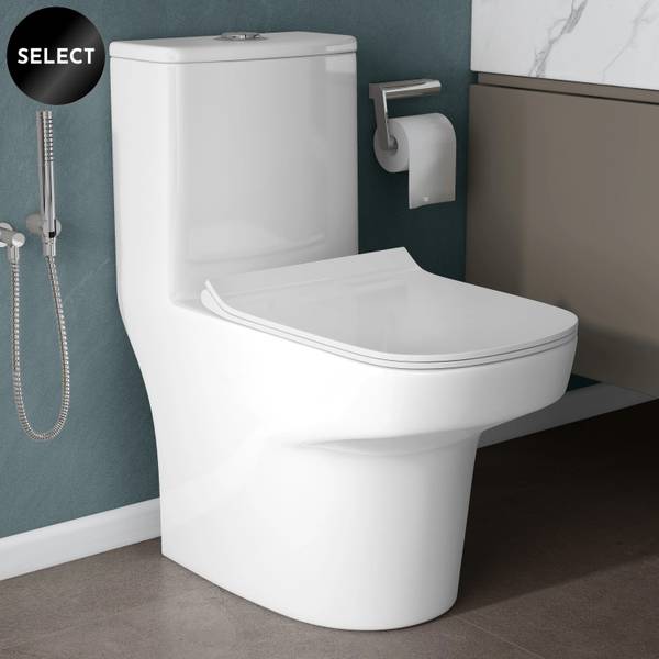 Plantex Commode for Toilet/One Piece Western Commode with Siphonic Flush/ Commode with Soft Closing Toilet Seat - S Trap - (APS-ASTA-21021) Western Co...