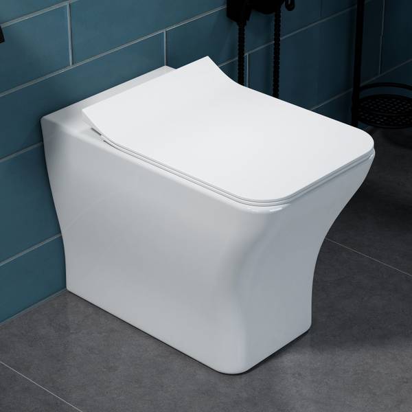 Plantex Ceramic Commode For Toilet/Western Toilet With Soft Closing Toilet Seat S-Trap (APS-735) Western Commode