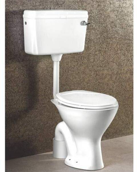 SUPREME CERA Combo Ceramic S TRAP Floor Mounted European Western Water Closet Toilet Commode EWC S Trap Set White Western Commode Western Commode