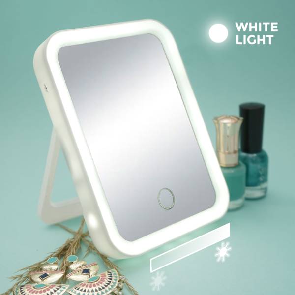 Stelliferous Monochromatic Vanity Mirror (Dimmable LED) | Lighted Makeup Mirror (White)