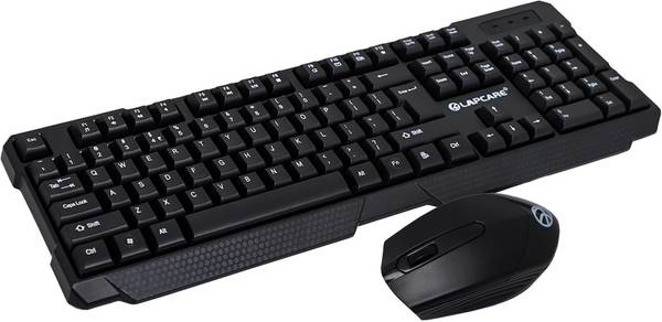 LAPCARE WL-204 / Full Size Keyboard with Wrist rest, combo with ergonomic wireless mouse Wireless Multi-device Keyboard