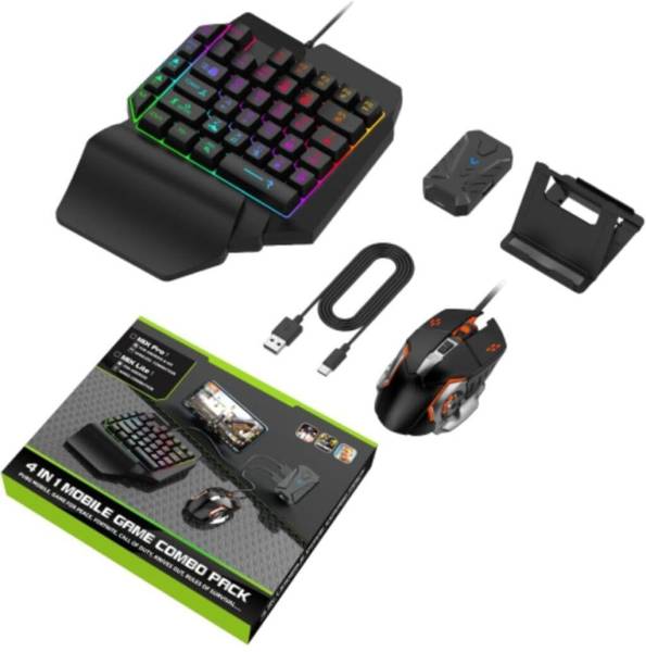 Extreme Bluetooth Gaming Keyboard Mouse Convertor For Smartphone 4 in 1 Mobile Game Combo Set