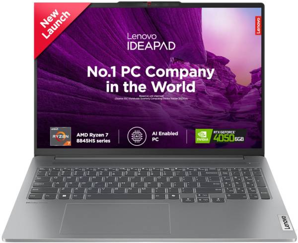 Lenovo IdeaPad Pro 5 AMD Ryzen 7 Octa Core 8845HS - (16 GB/1 TB SSD/Windows 11 Home/6 GB Graphics/NVIDIA GeForce RTX 4050) 16AHP9 Gaming Laptop