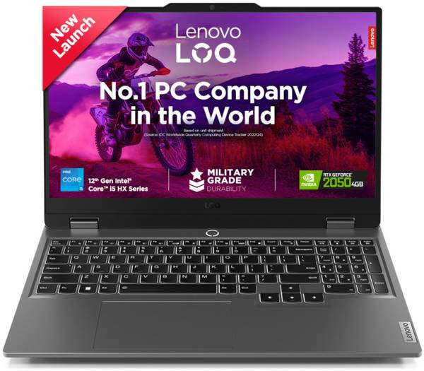 Lenovo LOQ Intel Core i5 12th Gen 12450HX - (12 GB/512 GB SSD/Windows 11 Home/4 GB Graphics/NVIDIA GeForce RTX 2050) 15IAX9 Gaming Laptop