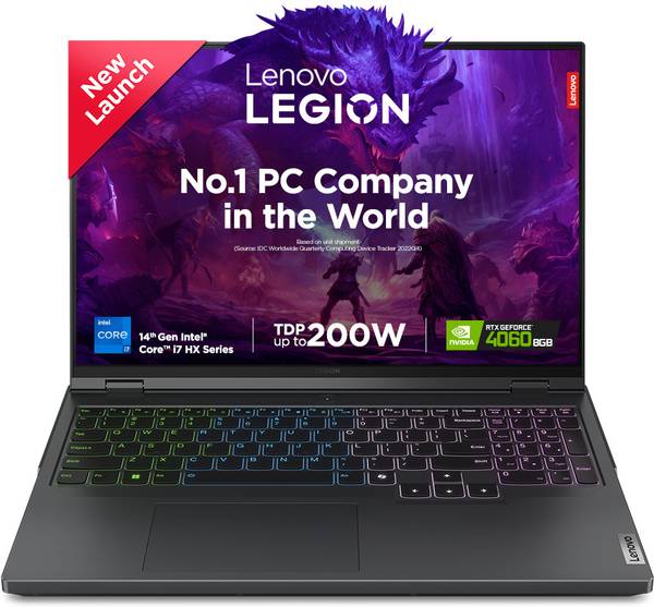 Lenovo Legion Intel Core i7 14th Gen 14650HX - (16 GB/1 TB SSD/Windows 11 Home/8 GB Graphics/NVIDIA GeForce RTX 4060) 16IRX9 Gaming Laptop
