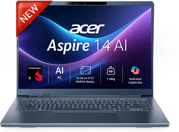 Acer Aspire 14 AI Qualcomm Snapdragon X - (16 GB/512 GB SSD/Windows 11 Home) A14-11M Thin and Light Laptop