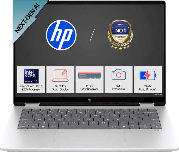 HP OmniBook X Flip Next Gen AI PC Intel Core Ultra 5 226V - (16 GB/512 GB SSD/Windows 11 Home/8 GB Graphics) 14-fm0058TU 2 in 1 Laptop