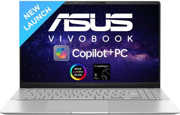 ASUS Vivobook S 15 OLED Powered Copilot + , AI PC Qualcomm Snapdragon X Plus - (16 GB/1 TB SSD/Windows 11 Home) S5507QA-MA551WS Thin and Light Laptop