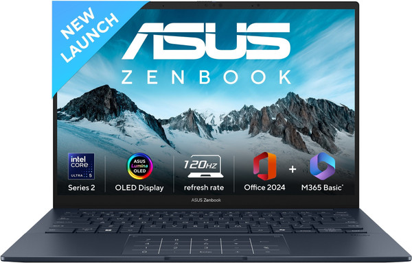 ASUS Zenbook 14 OLED (2025) with Touch Screen, Backlit Keyboard, Full Metal Body, Intel Core Ultra 5 225H - (16 GB/1 TB SSD/Windows 11 Home) UX3405CA-PZ162WS Thin and Light Laptop