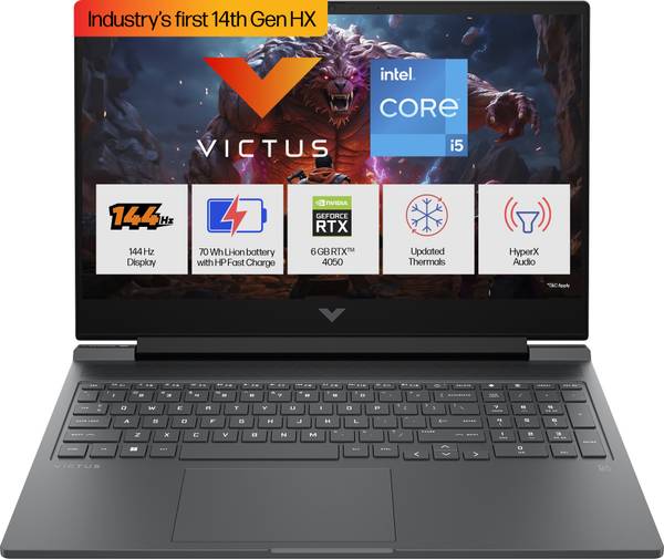 HP Victus Intel Core i5 14th Gen 14450HX - (16 GB/512 GB SSD/Windows 11 Home/6 GB Graphics/NVIDIA GeForce RTX 4050) 16-r1706TX Gaming Laptop