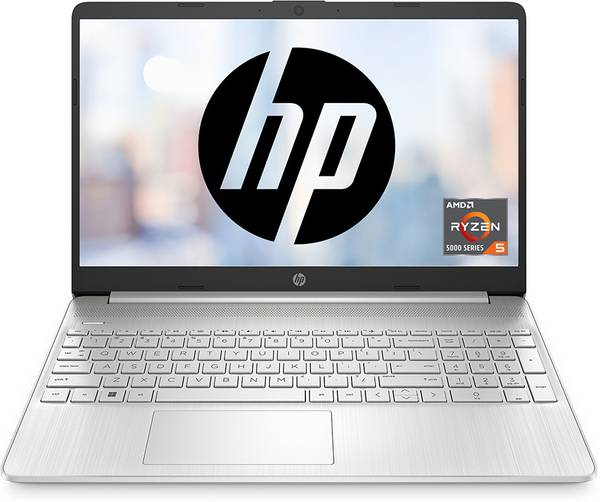 HP Ryzen 5 Hexa Core 5500U - (8 GB/512 GB SSD/Windows 11 Home) 15s- eq2144au Thin and Light Laptop  (15.6 inch, Natural Silver, 1.69 kg, With MS Office)