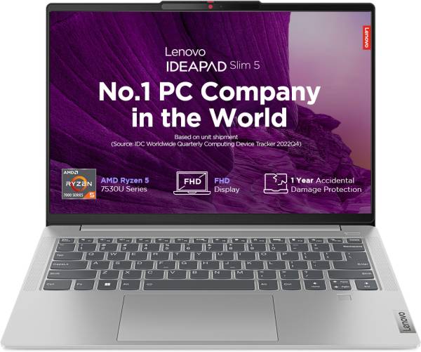 Lenovo IdeaPad Slim 5 Light AMD Ryzen 5 Hexa Core 7530U - (16 GB/512 GB SSD/Windows 11 Home) 14ABR8 Thin and Light Laptop