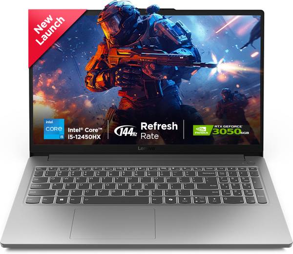Lenovo LOQ Essential Intel Core i5 12th Gen 12450HX - (12 GB/512 GB SSD/Windows 11 Home/6 GB Graphics/NVIDIA GeForce RTX 3050) 15IAX9E Gaming Laptop